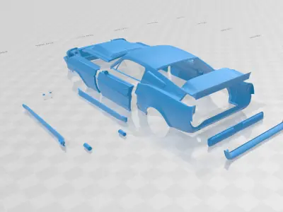 Mustang Shelby GT500 Eleanor 1967 - Body Car STL Model 3D print model