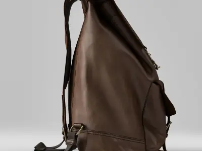 Leather backpack  3D model