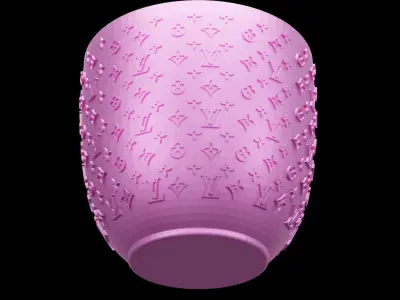 Louis Vuitton-Inspired Luxury Planter 3D Print Model Home Decor 3D print model