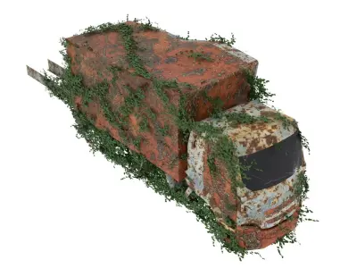 Damaged Rusted Truck 3D model