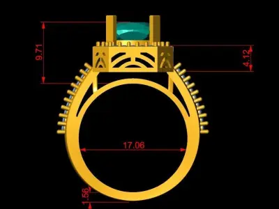 Stone Ring 3D print model purchase