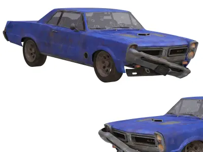 old 1965 pontiac gto 3D model