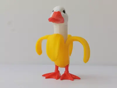 Duck head Banana body Duck banana MULTIPARTS 3D print model