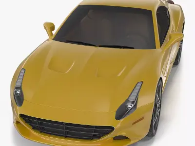 Generic Grand Touring Sports Car Simple Interior 3D model