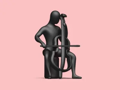 Cello Statue 3D print model