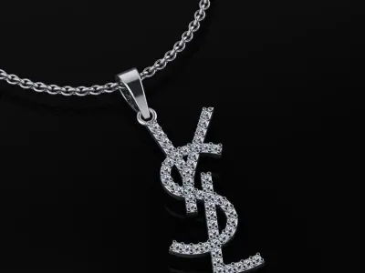 Yves Saint Laurent Pendant 3D print model