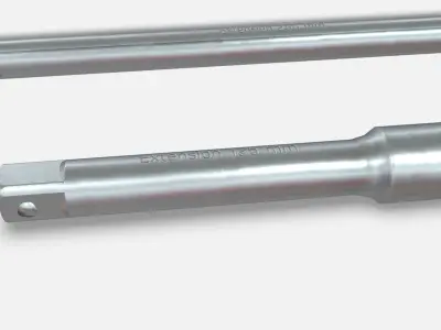  Ratchet Socket set 3d model Lowpoly Low-poly 3D model