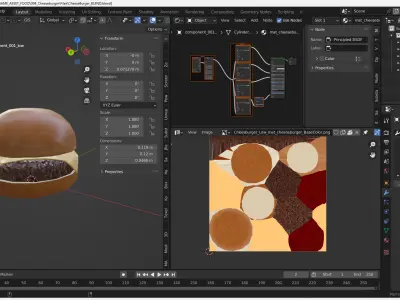 Cheeseburger 3D Model  Low-poly 3D model