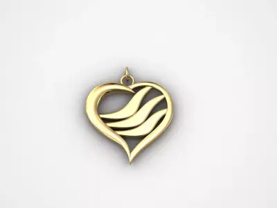 heart pendant  3D print model