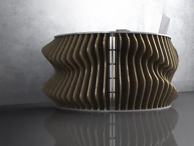 Parametric Wavy Wooden Furniture 11 - CNC files for cutting 3D model