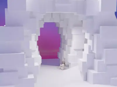 fantasy tree in sky 3D model