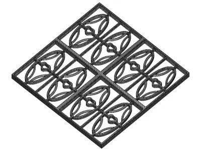 Exquisite Window Grill 3D print model