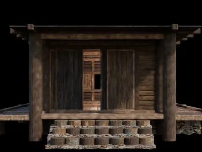 Medieval Houses 20 - 4K Textures Game Ready Low-poly 3D model