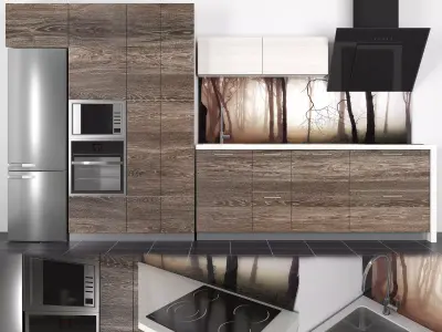 Kitchen set 003 3D model