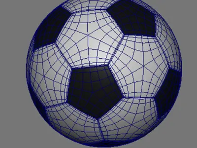 High poly Football soccer ball 3D model