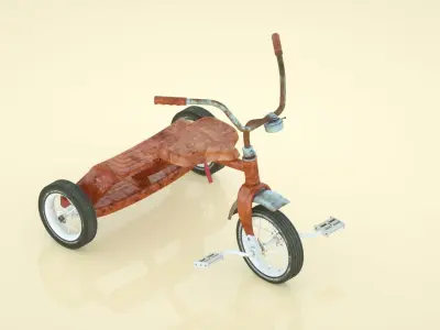 childrens car Low-poly 3D model