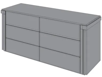 Chest of drawers AVENUE by Luxence Luxury Living 3D model