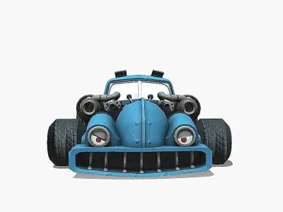 Car 49 Mercury Low-poly 3D model