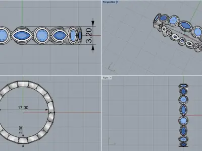 infinity marquise ring model 347 3D print model