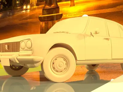 taxi car  Free 3D model