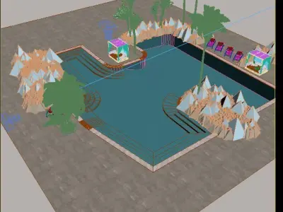 Pool Side 3D model