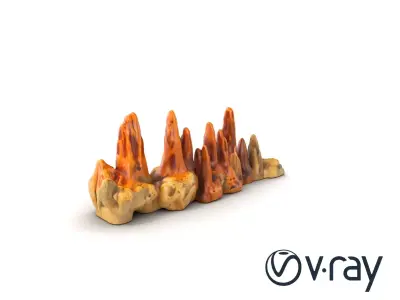 Stalactites and Stalagmites Natural Cave model pack Texture