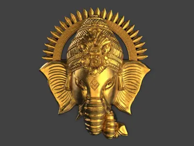 GANESH HEAD MODEL 3D model