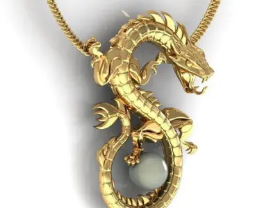dragon pendants  3D print model