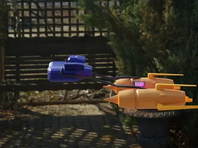 Racing kart from Star Wars Low-poly 3D model