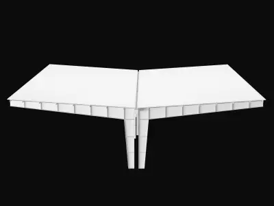 Metall carport 6 3D model