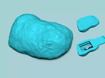 Rock Realistic Secret Key Hide STL - Outdoor Stone 3D print model