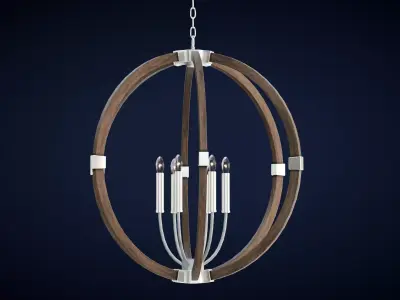 Bastian Orb Chandelier Low-poly 3D model