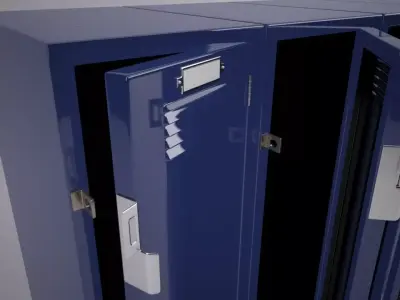 School Style Locker 3D model