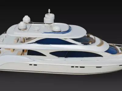 Luxury Yacht - Modern Ocean Cruiser 3D Model 3D print model