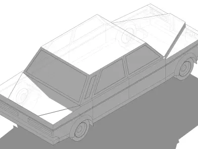 Funny Simple Car 3D model