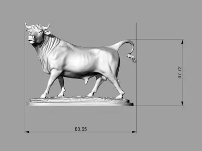 Bull  Animal 3D print model