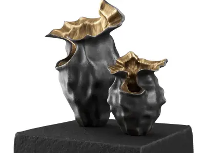 Wavy abstract Vase 3D model