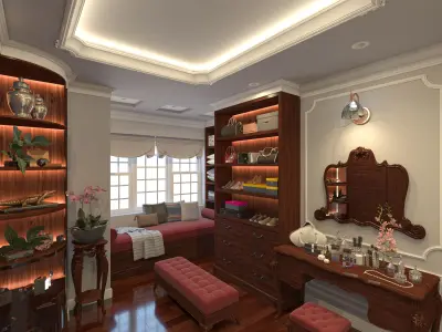 HOME CLASSIC STYLE INTERIOR Free 3D model