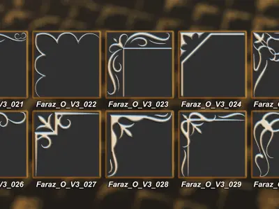 200 Ornamental Mandala Brush  Alpha   3D Model Vol 4 3D model