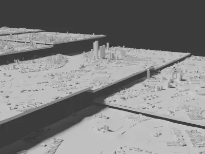 Shanghai Future Skyline 3D print model