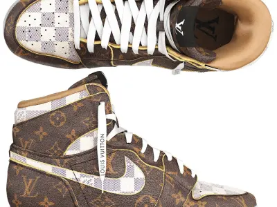 jordan retro 1 louis vuitton 3D model