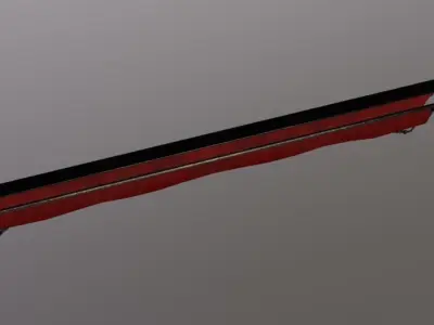 Awnings Close Long Low-poly 3D model