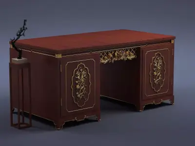 cabinet cabinet wardrobe sofa bed table bookshelve 3D model