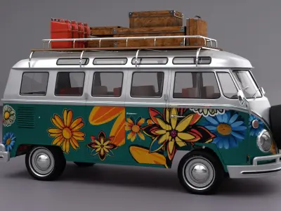 Volkswagen Samba T1 1965 3D model