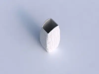 Vase arc rectangle with organic cells 3D print model