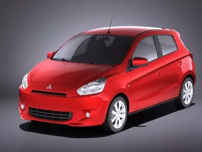 Mitsubishi Mirage 2015 VRAY 3D model