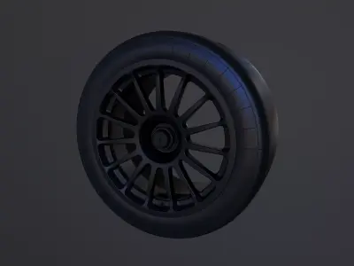 GT1 rim and tire 3D print model