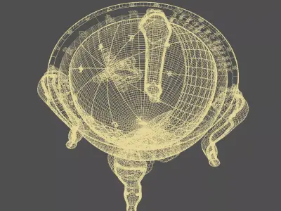 Korean traditional sundial 3DsMAX2020 3D model