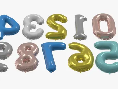 Numbers Balloon 3D model