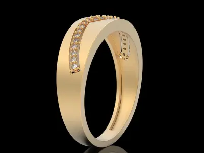 luxury ring made in matrix 3D print model